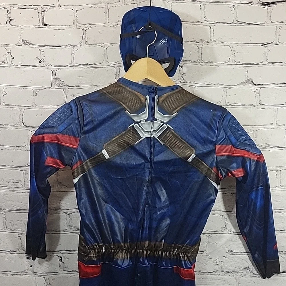 Captain America Costume With Mask Marvel Rubies‎ Boys Med Superhero Halloween